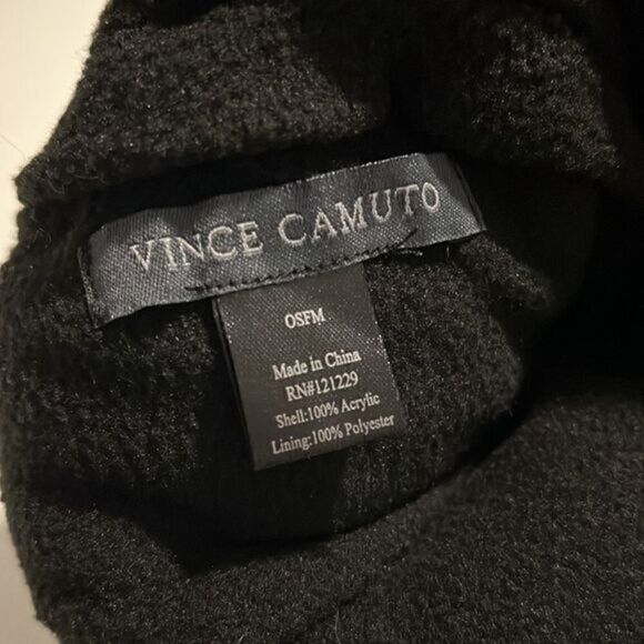 Vince Camuto Women's Total Eclipse Gray Acrylic Knit Pom Beanie Cap NWT - Picture 7 of 11